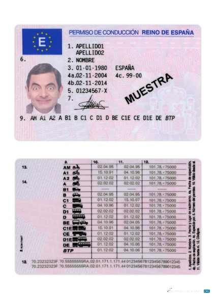download Spain driving license version 2